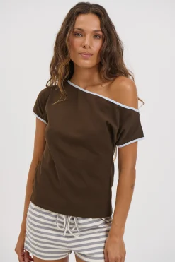 Alia Top Chocolate