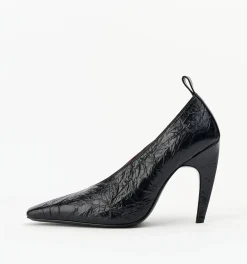 Alias Mae Floyd Black Crinkle Leather