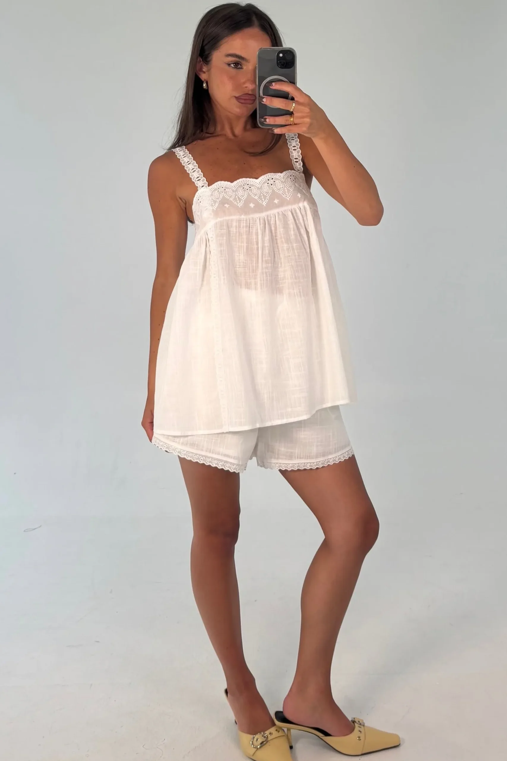 Alora Lace Set White