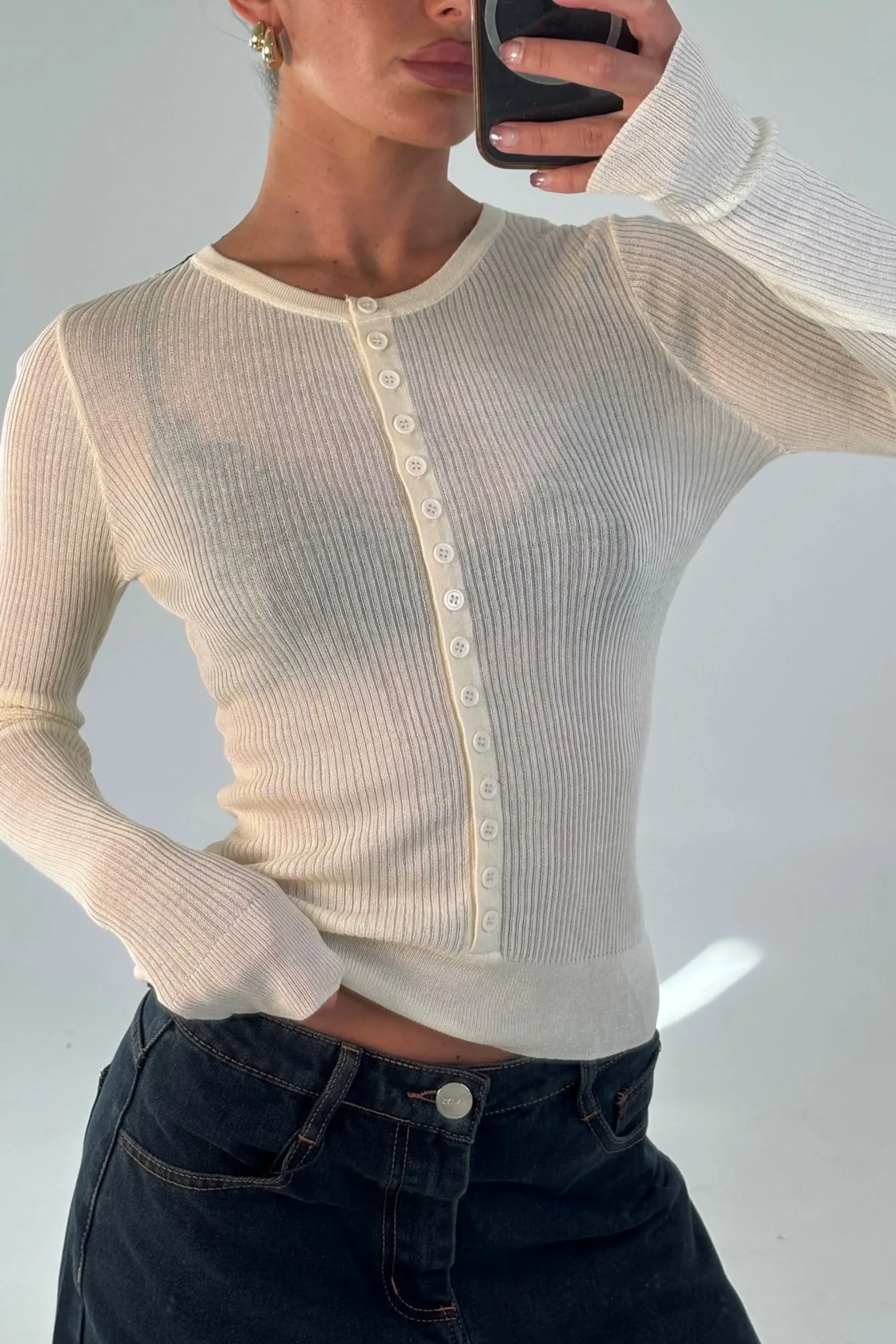 Analisa Sheer Top Beige