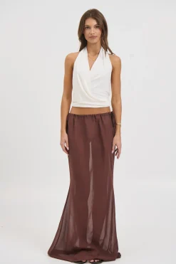 Arianne Maxi Skirt Chocolate