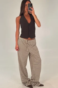 Bloom Pant Dark Chocolate Stripe