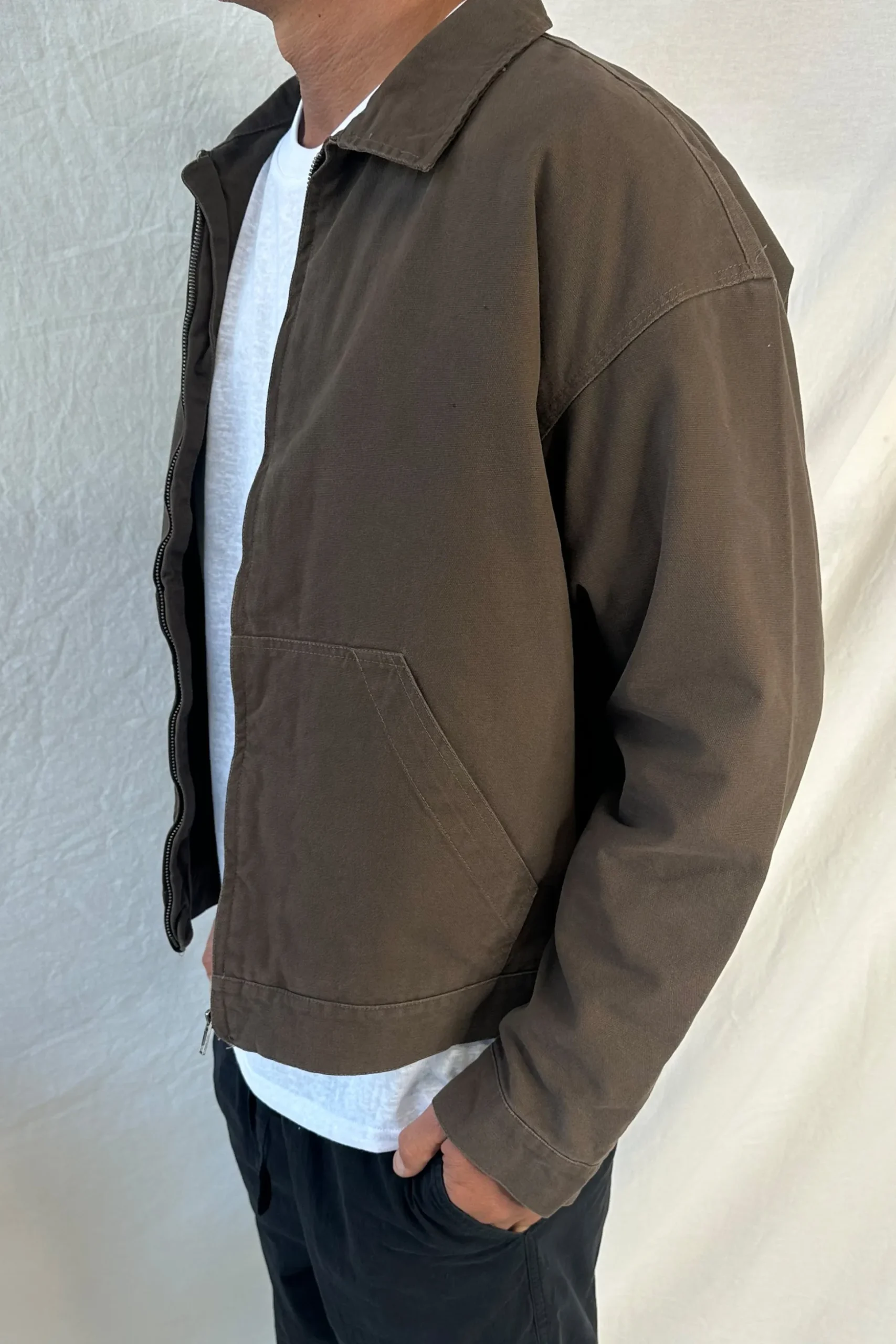 Collar Lined Jacket Dark Brown