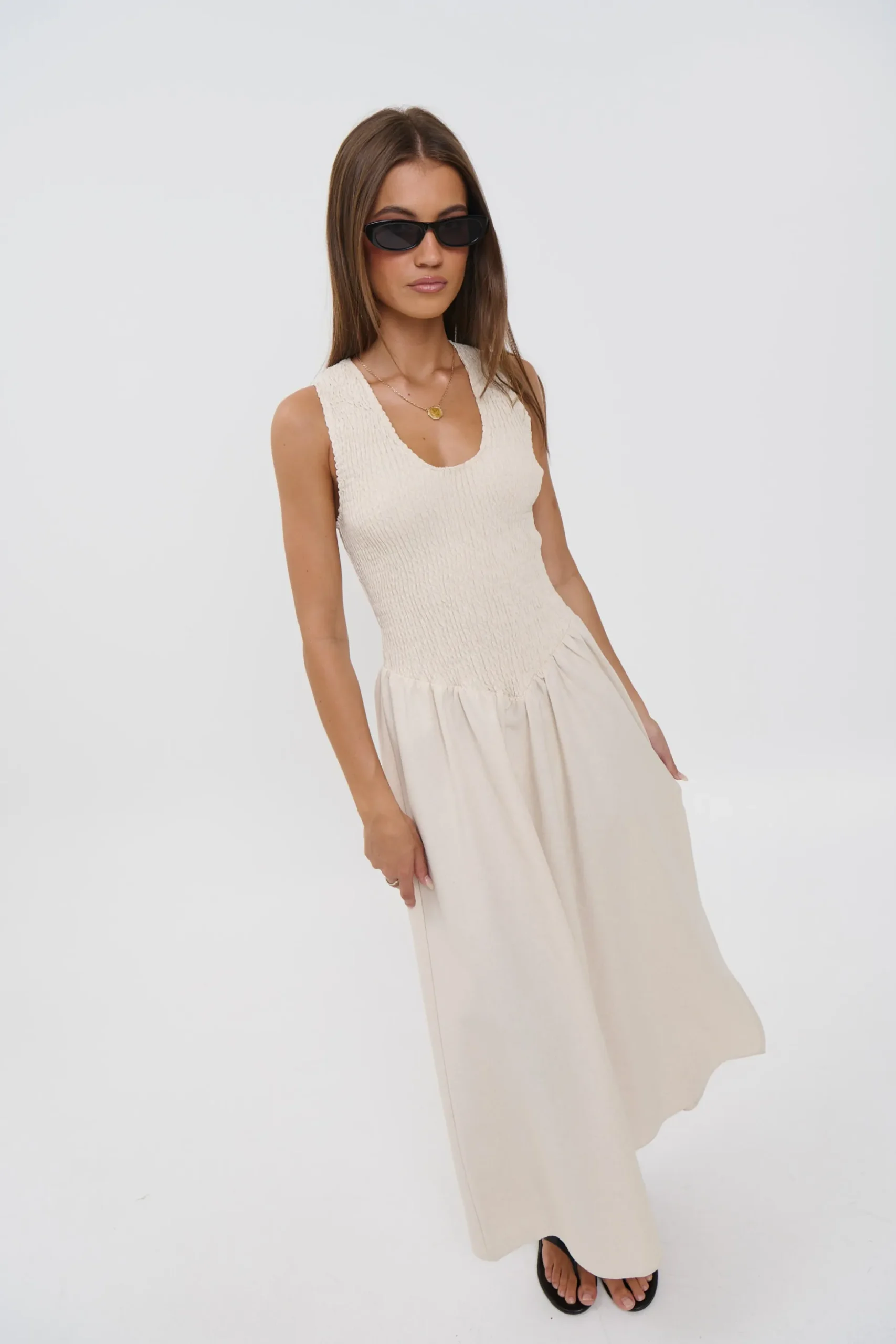 Destiny Maxi Dress Oat