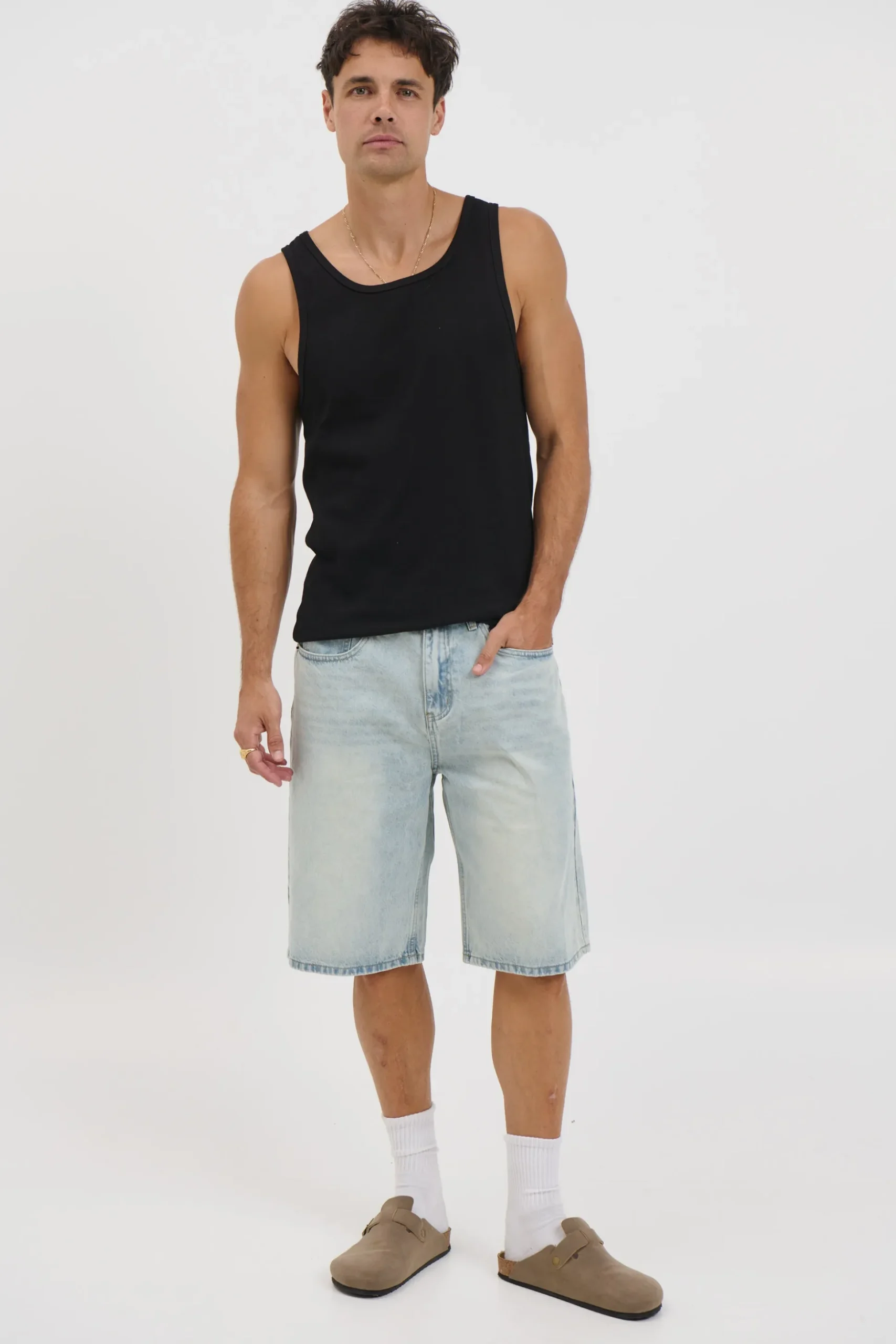 Flint Baggy Denim Jort Light