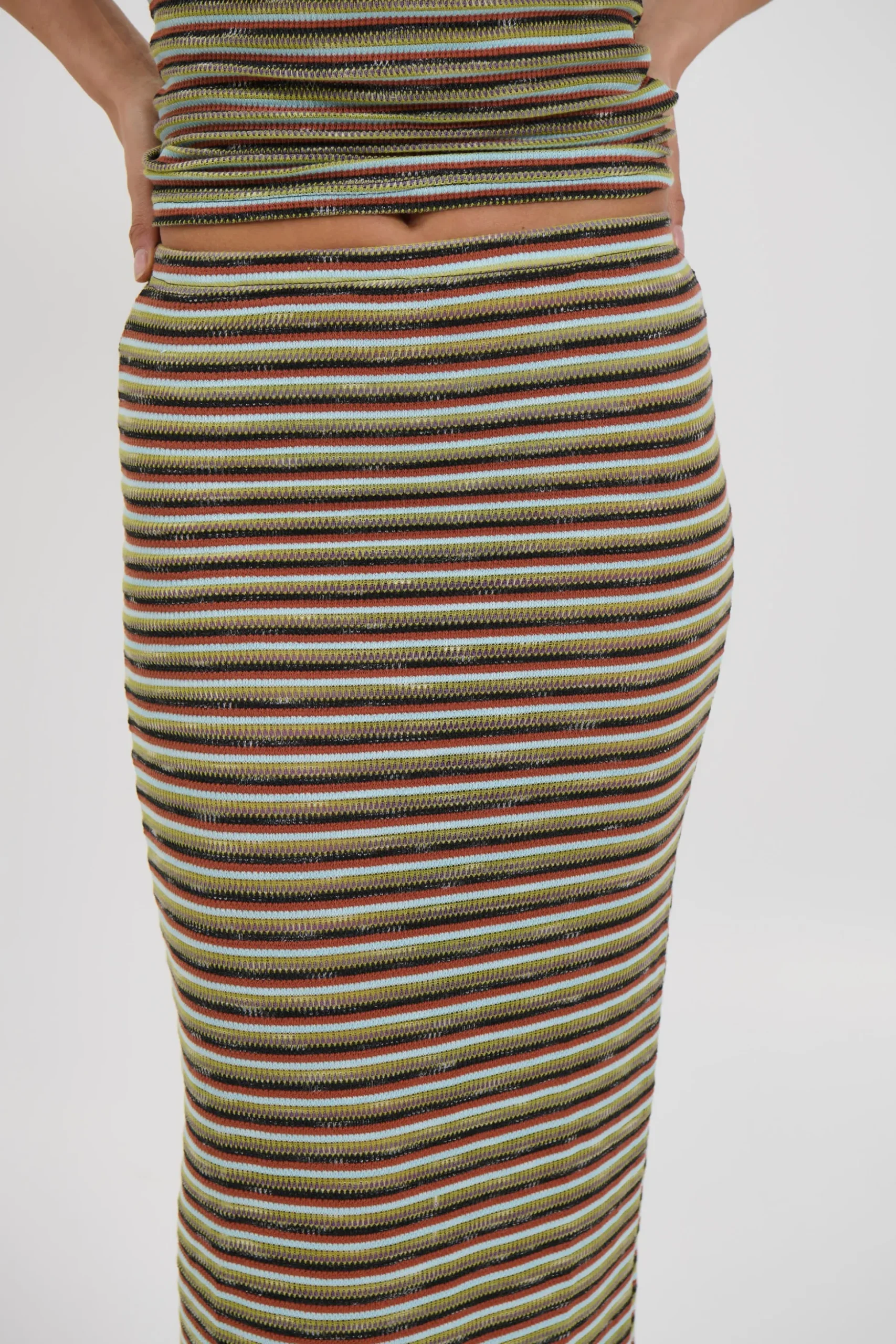 Jordy Maxi Skirt Blue Stripe