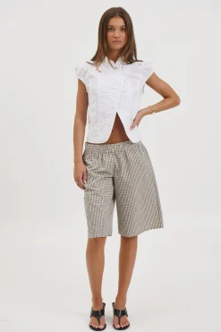 Katherine Short Sleeve Shirt White