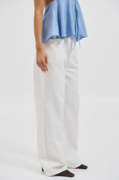 Kenzie Denim Relaxed Pant White