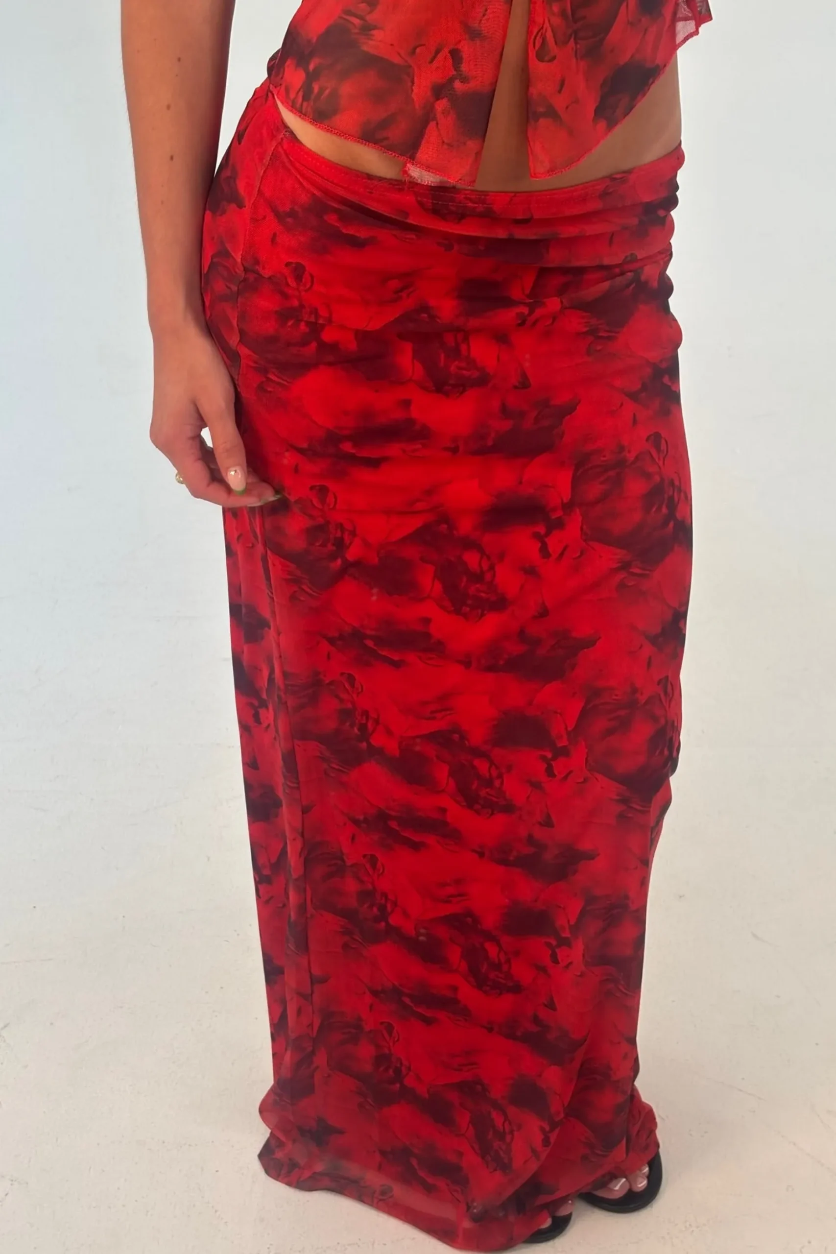 Lani Maxi Skirt Red