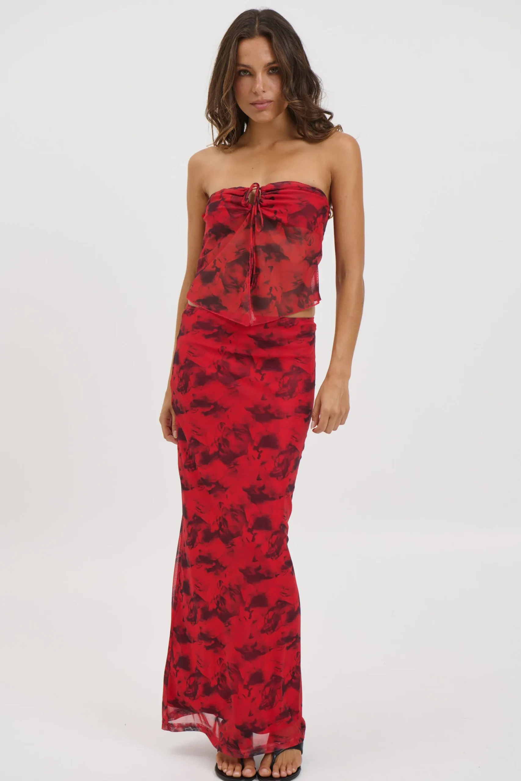 Lani Maxi Skirt Red