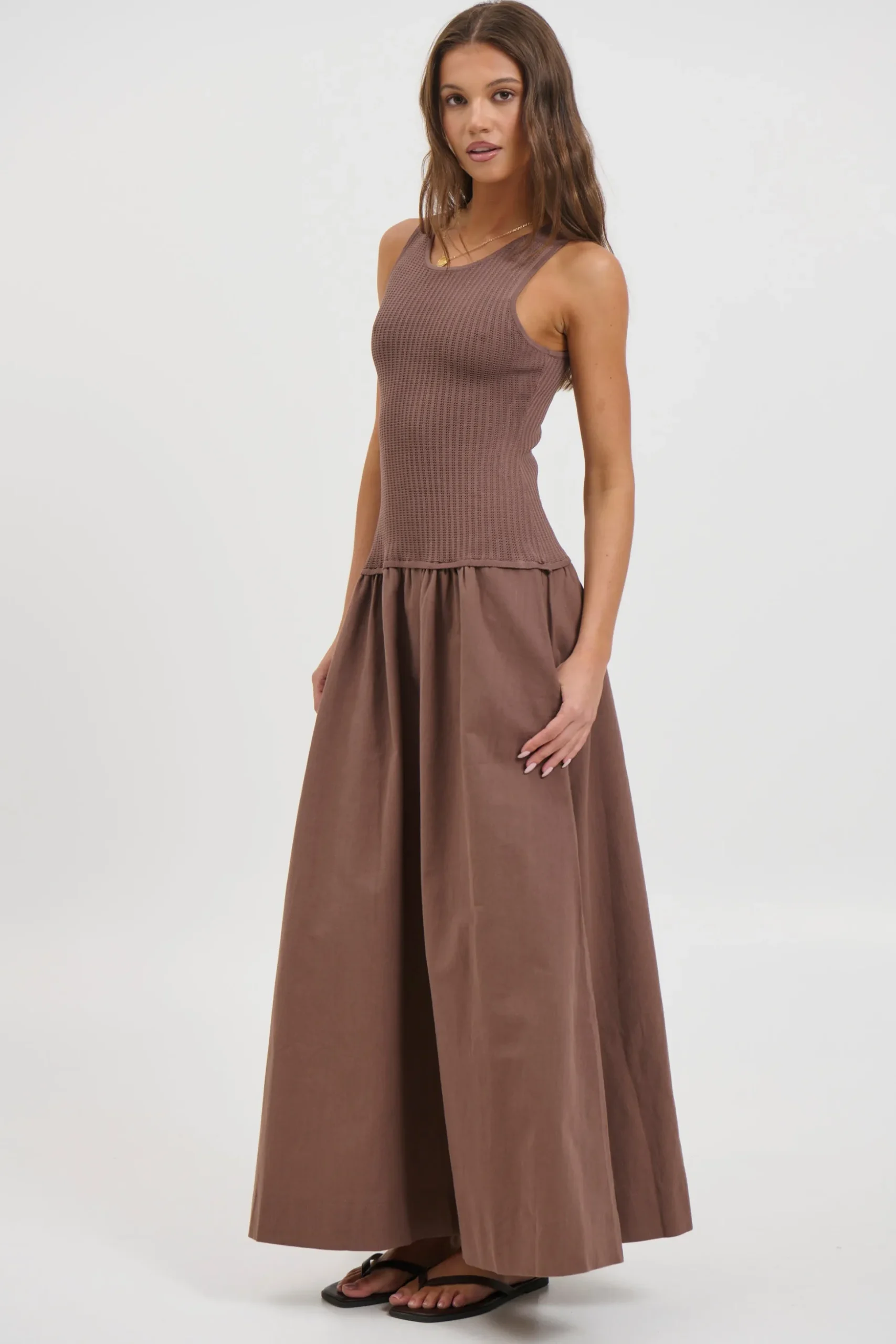 Malibu Maxi Dress Chocolate
