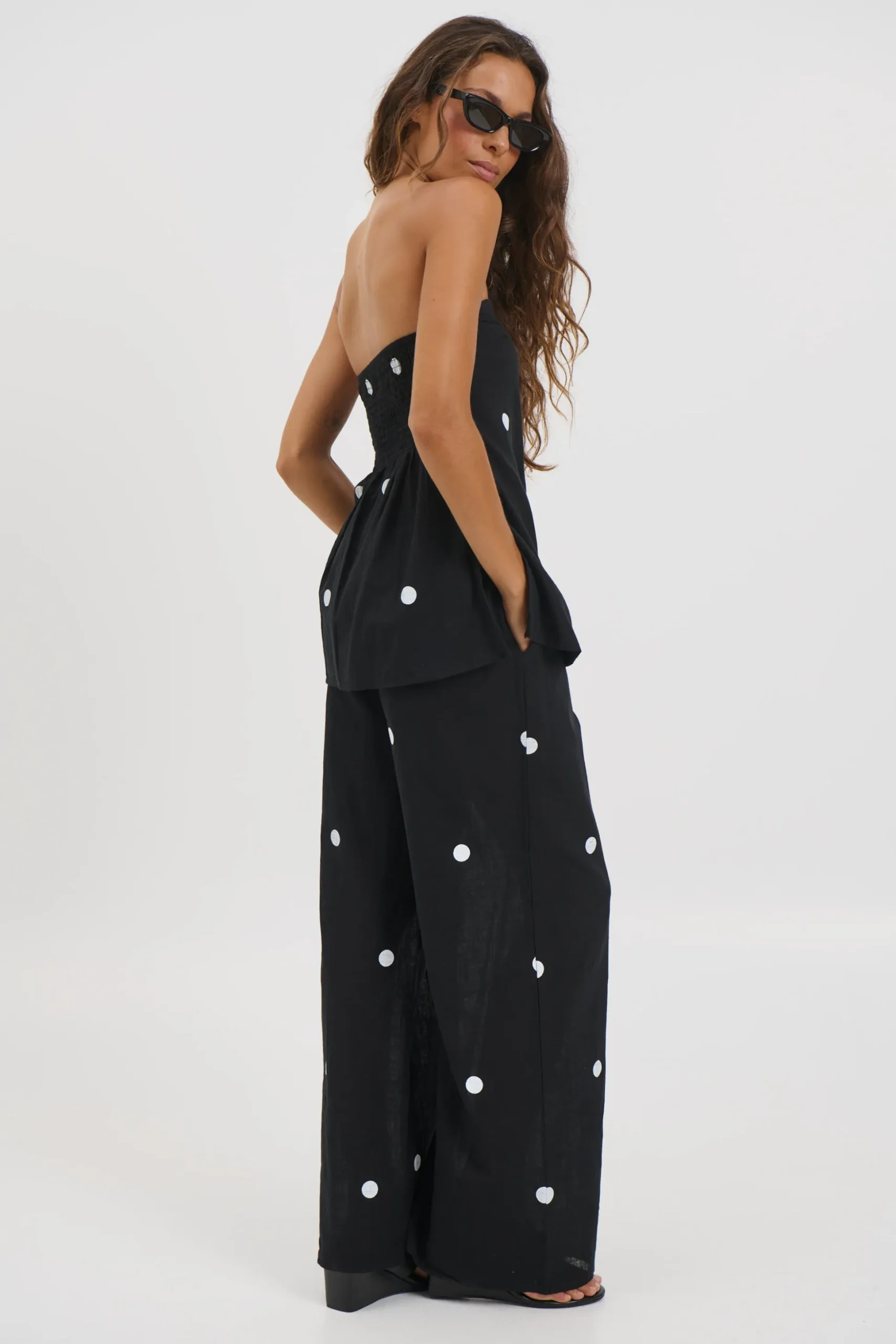 Nora Set Black Polka