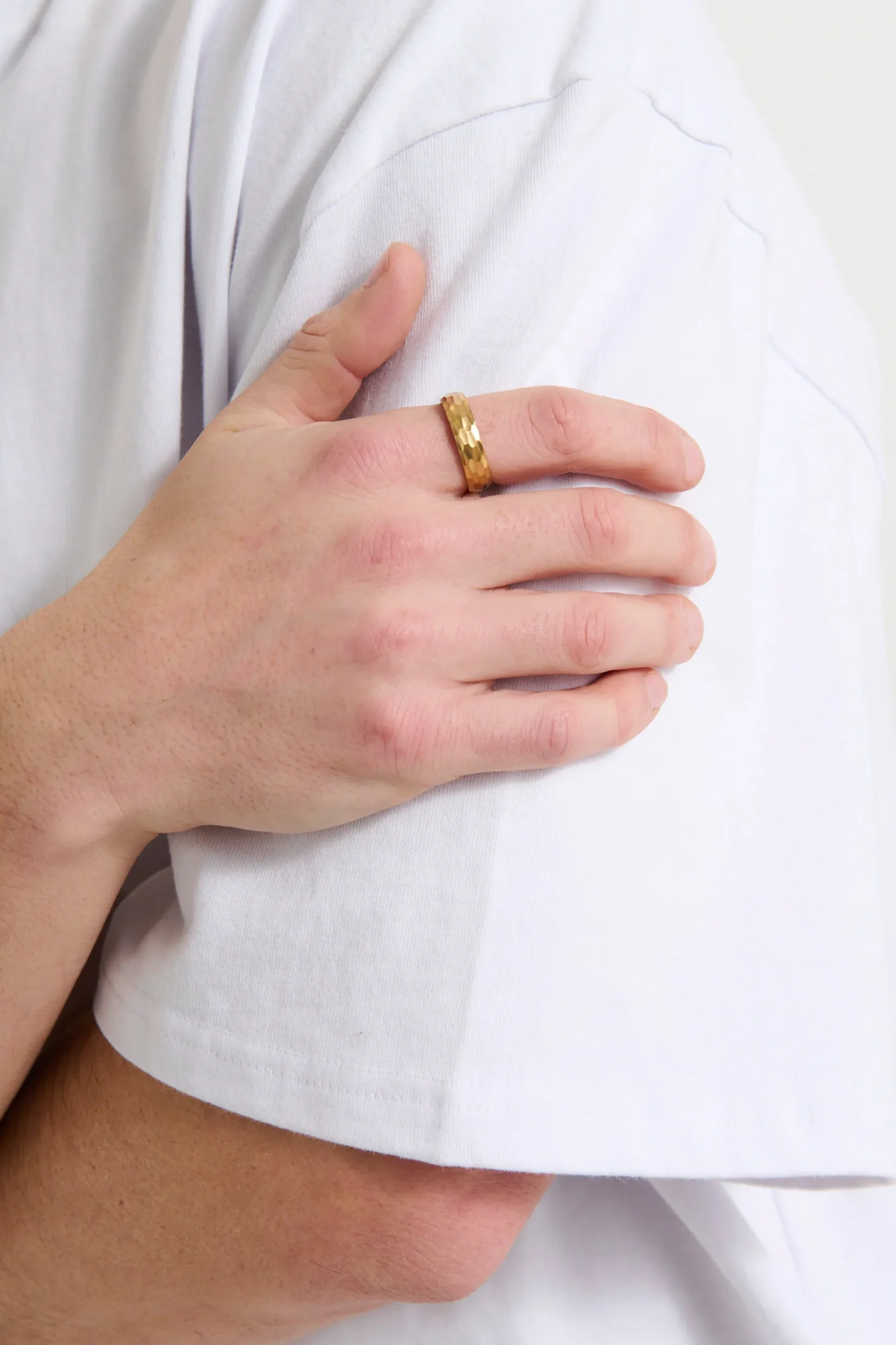 NTH Bold Faceted Ring Gold
