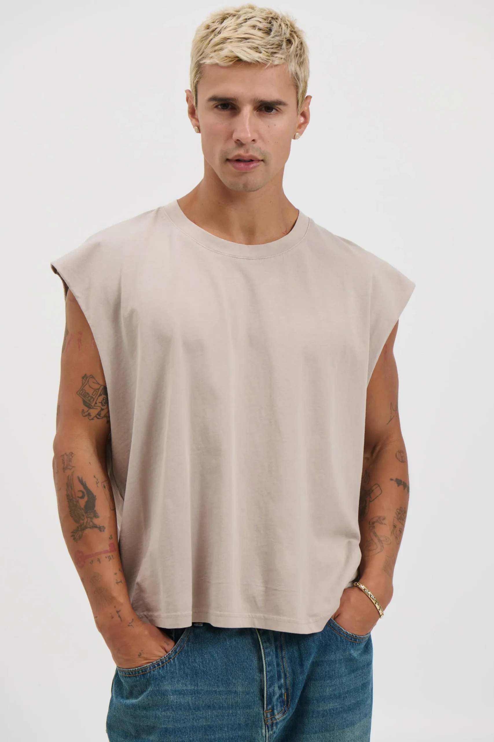 NTH Crop Box Tank Stone