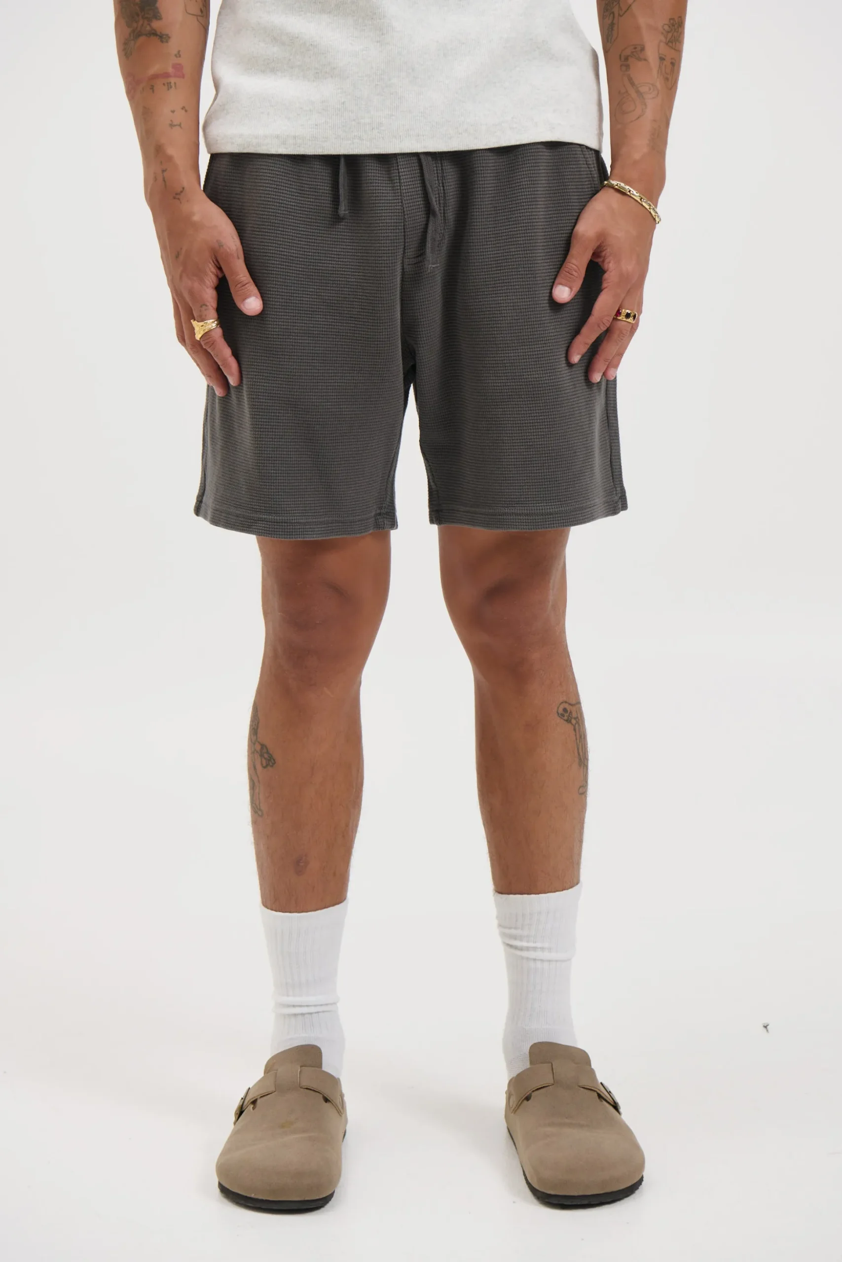 NTH Waffle Short Charcoal