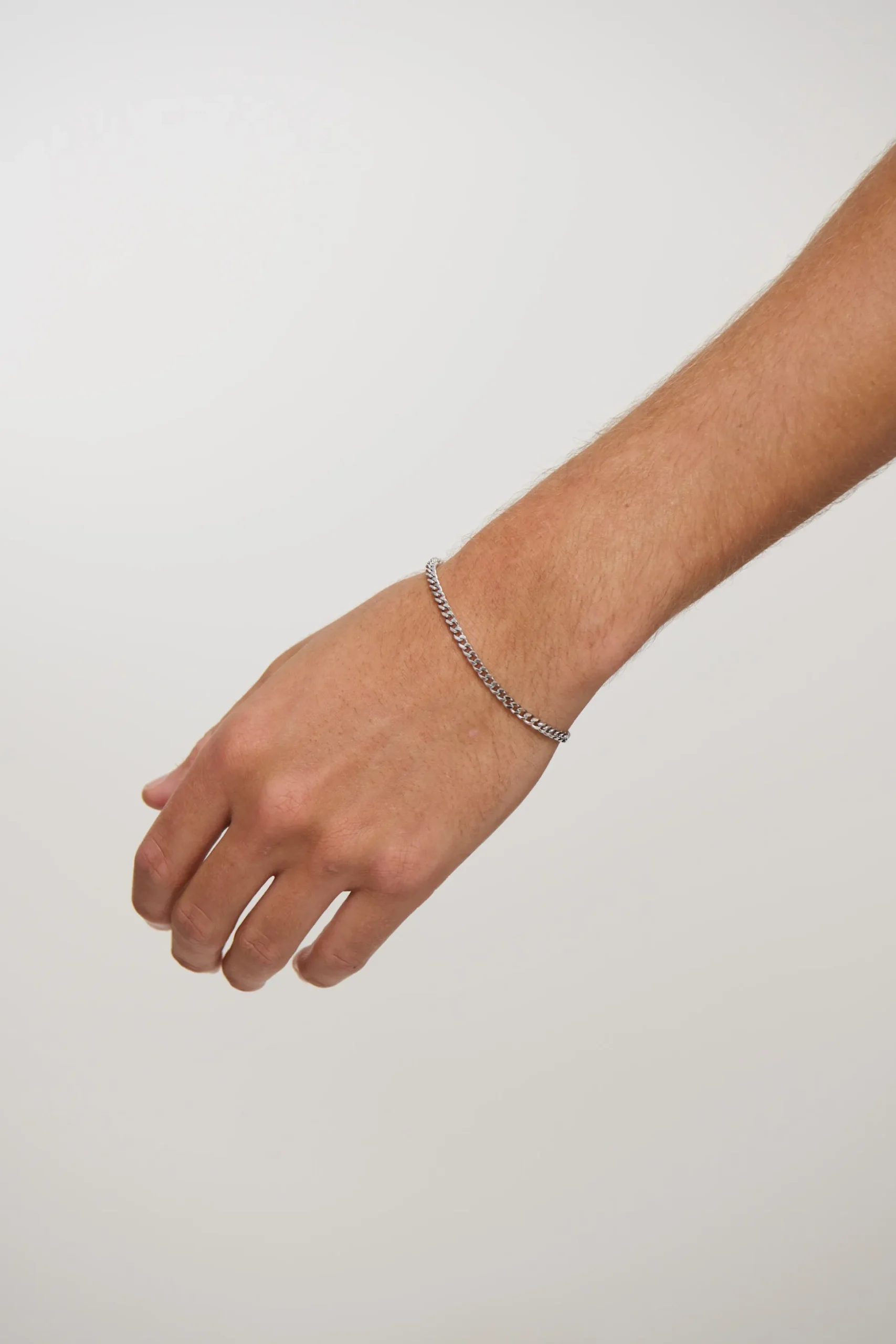 Premium NTH Ethan Chain Bracelet White Gold Plated