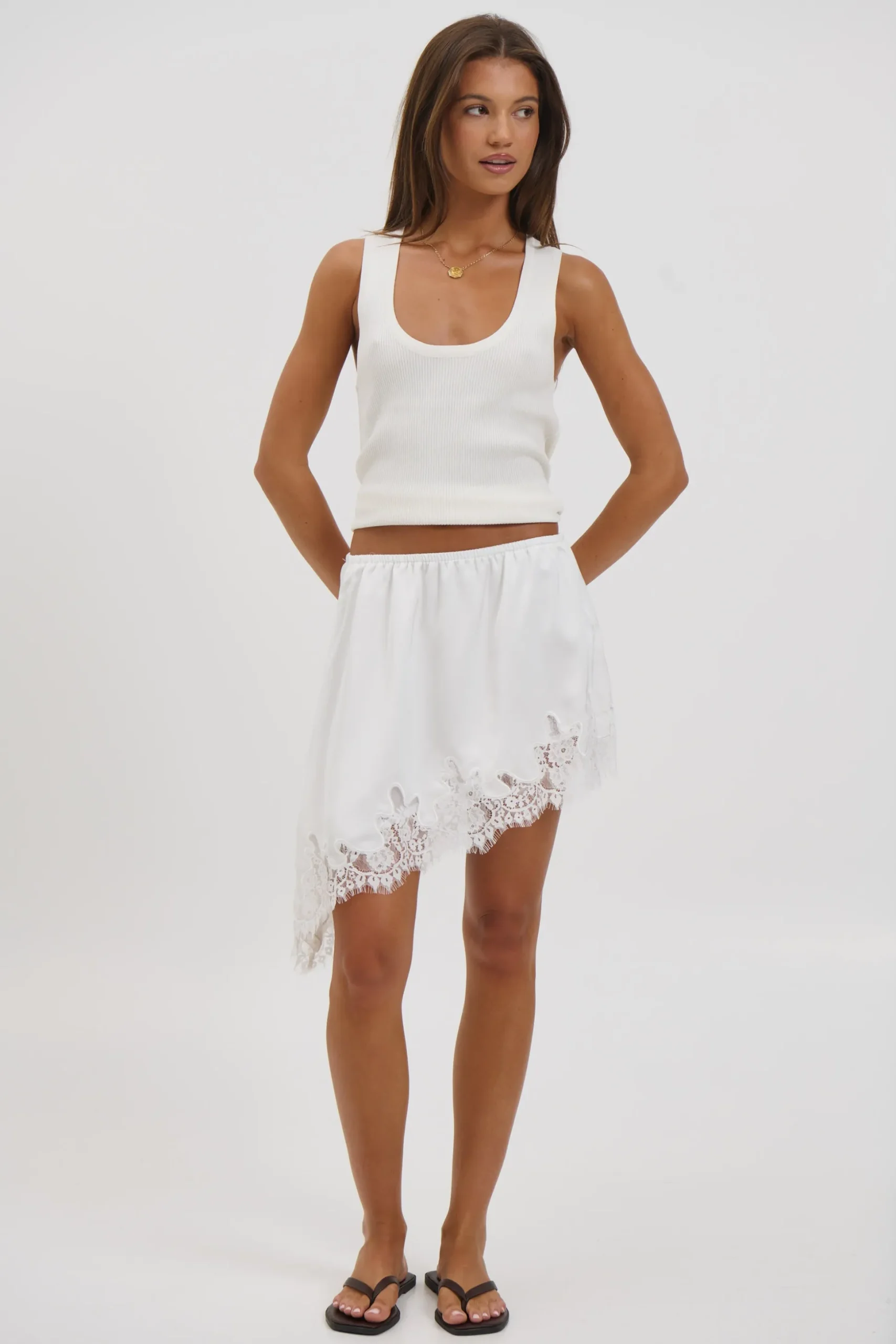 Sammi Lace Mini Skirt White
