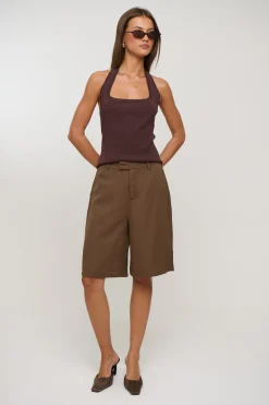 Tali Halter Top Chocolate