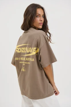 Unisex Bronze Snake Classic Tee Army