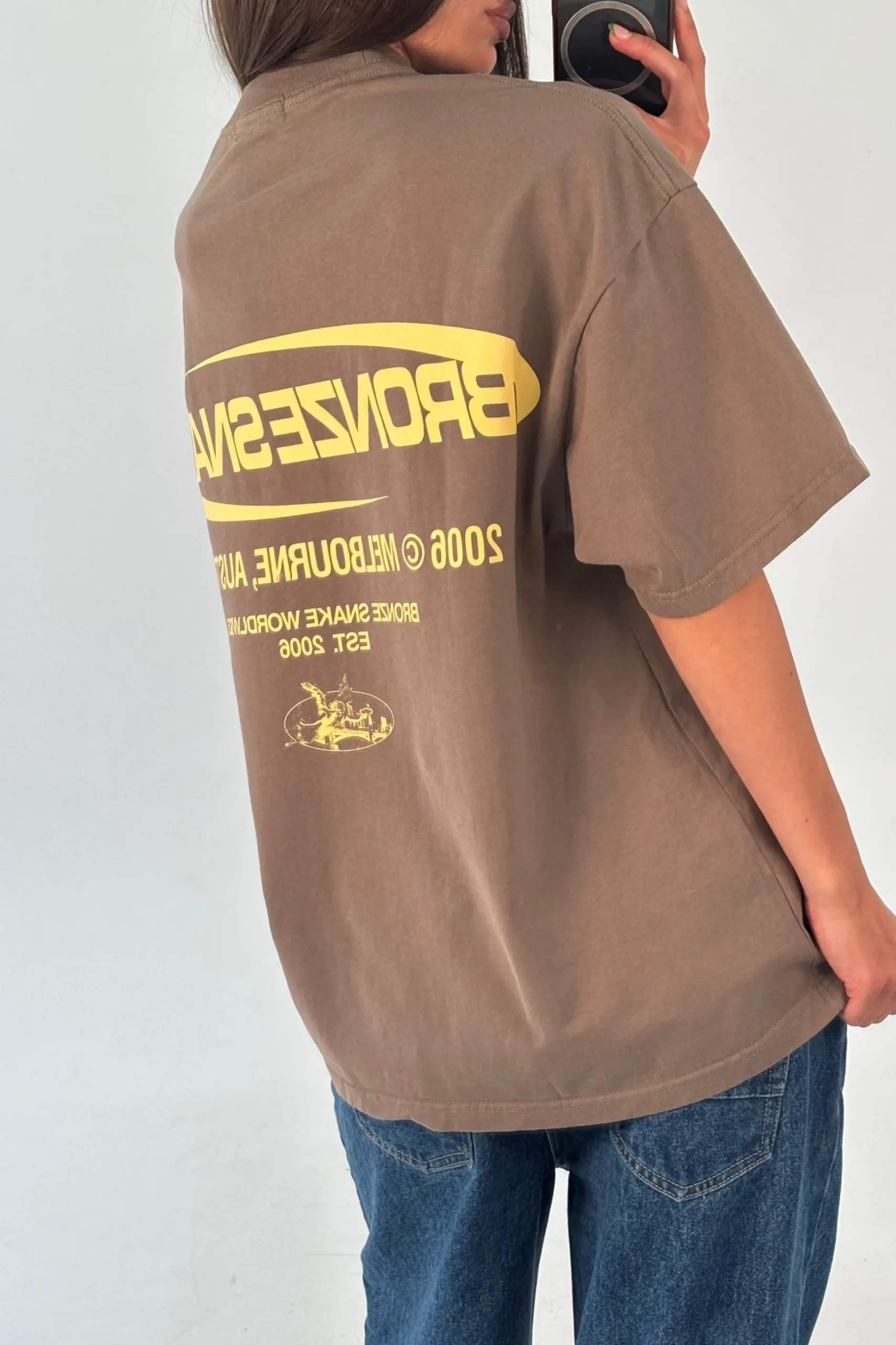 Unisex Bronze Snake Classic Tee Army