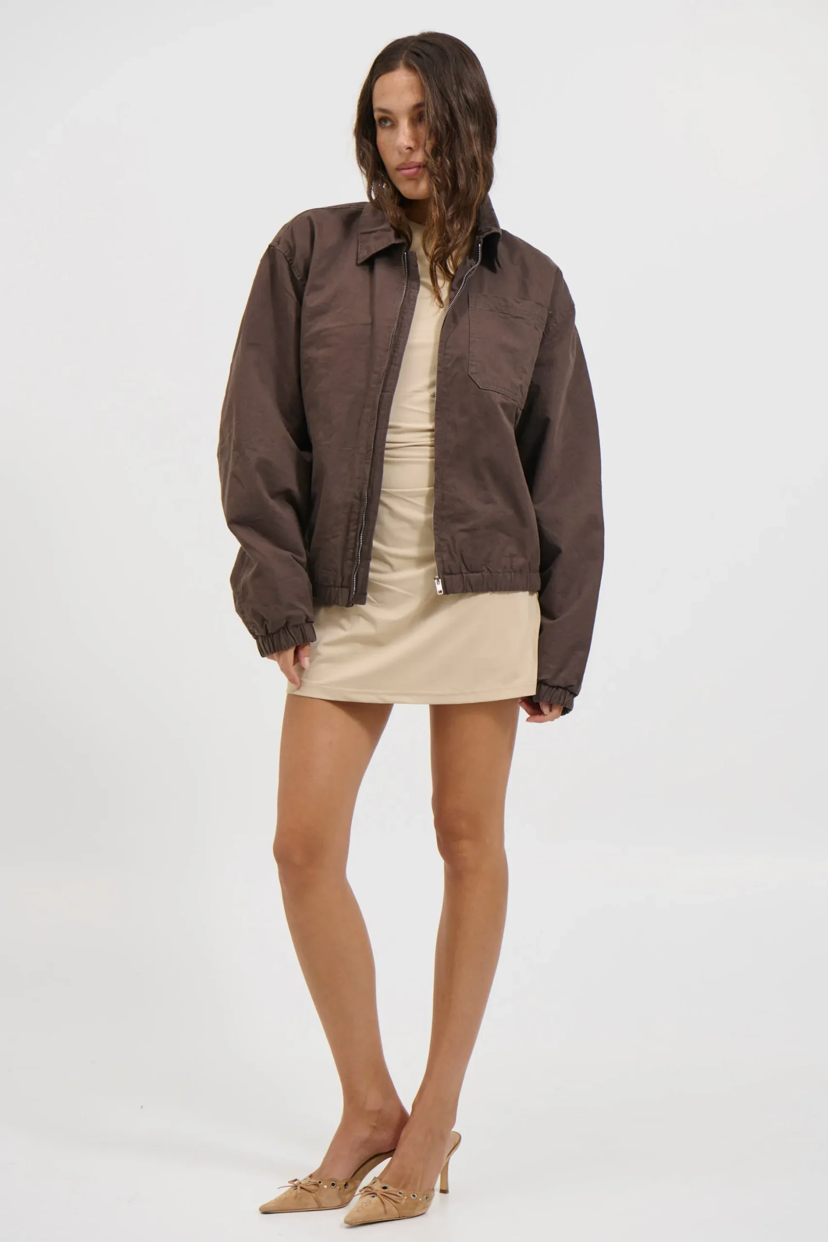 Unisex Charlie Soft Cotton Bomber Choc