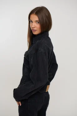Violet Denim Jacket Backstage Black