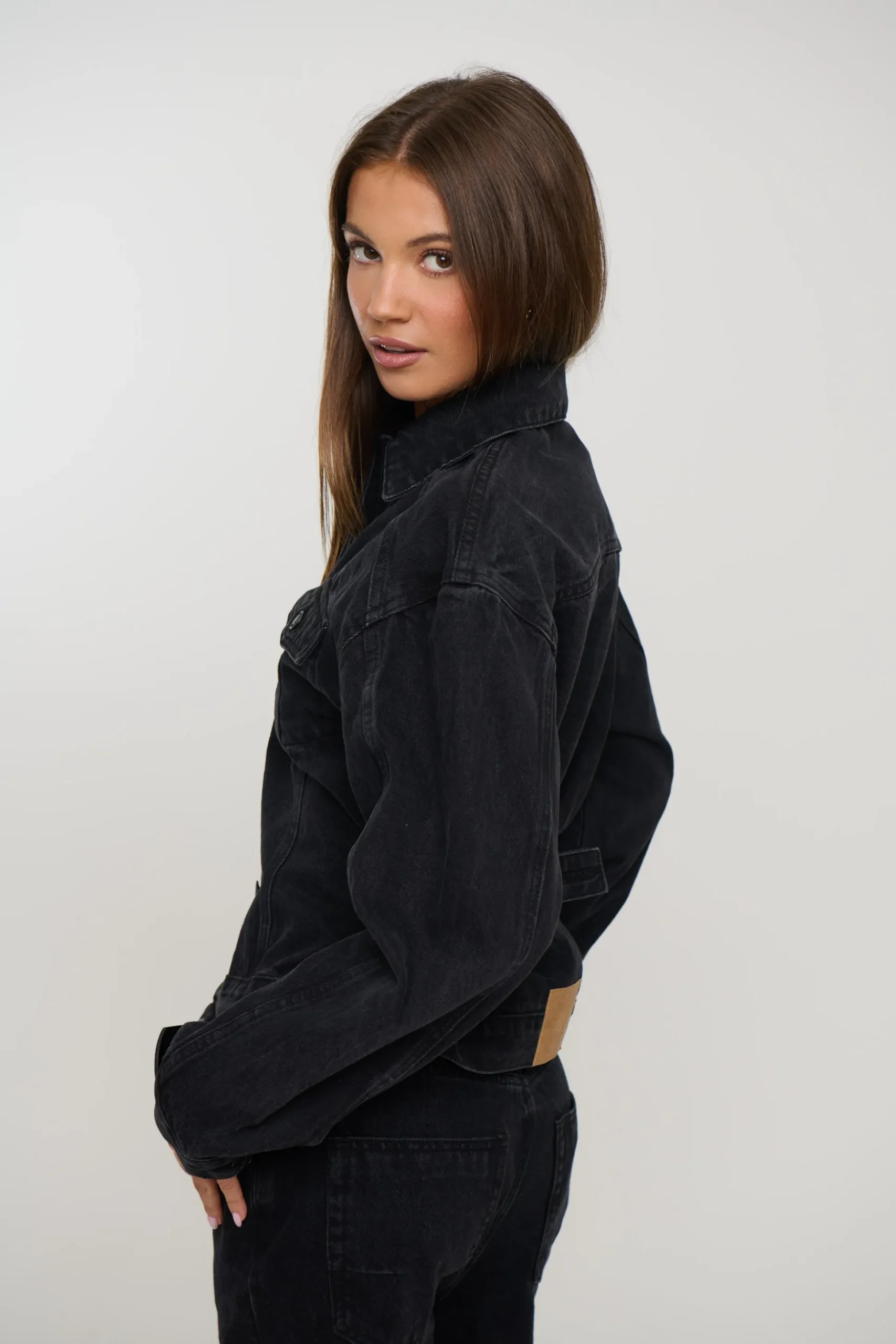Violet Denim Jacket Backstage Black