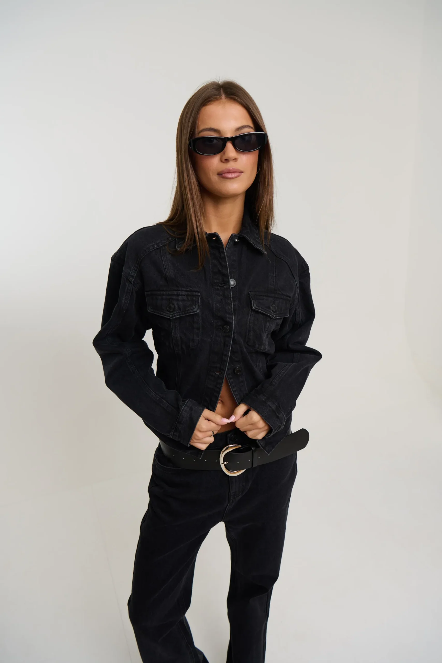 Violet Denim Jacket Backstage Black